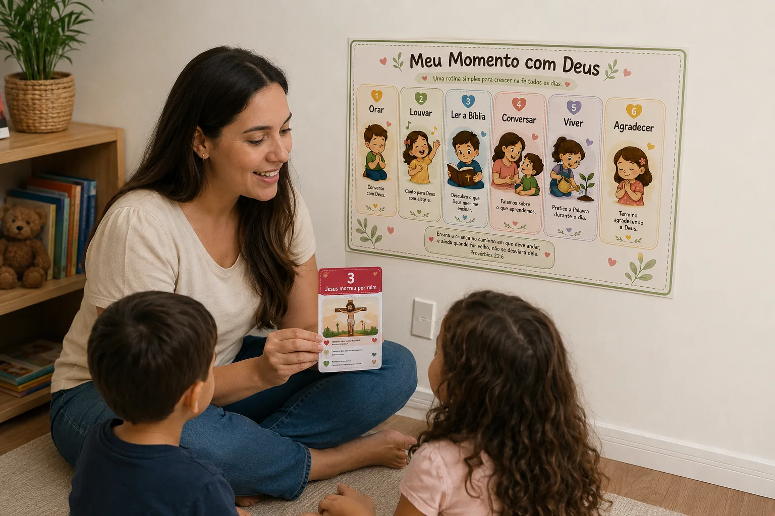 Rotina devocional sendo utilizada em família