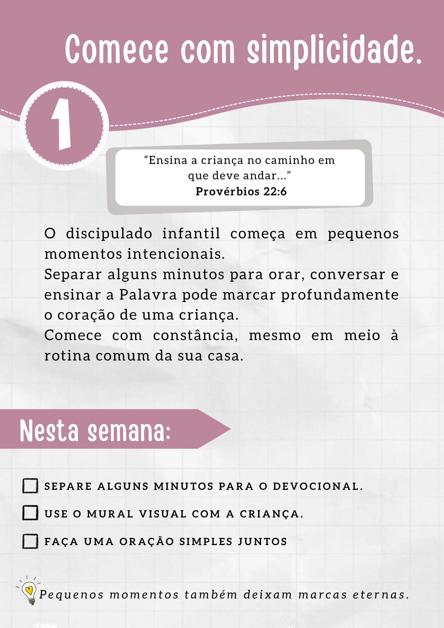 Pequenos Passos da Fé — passo 1