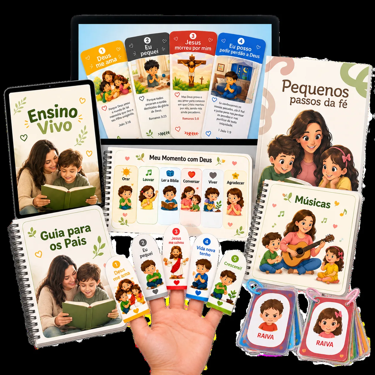Kit completo do Ensino Vivo — todos os materiais da oferta
